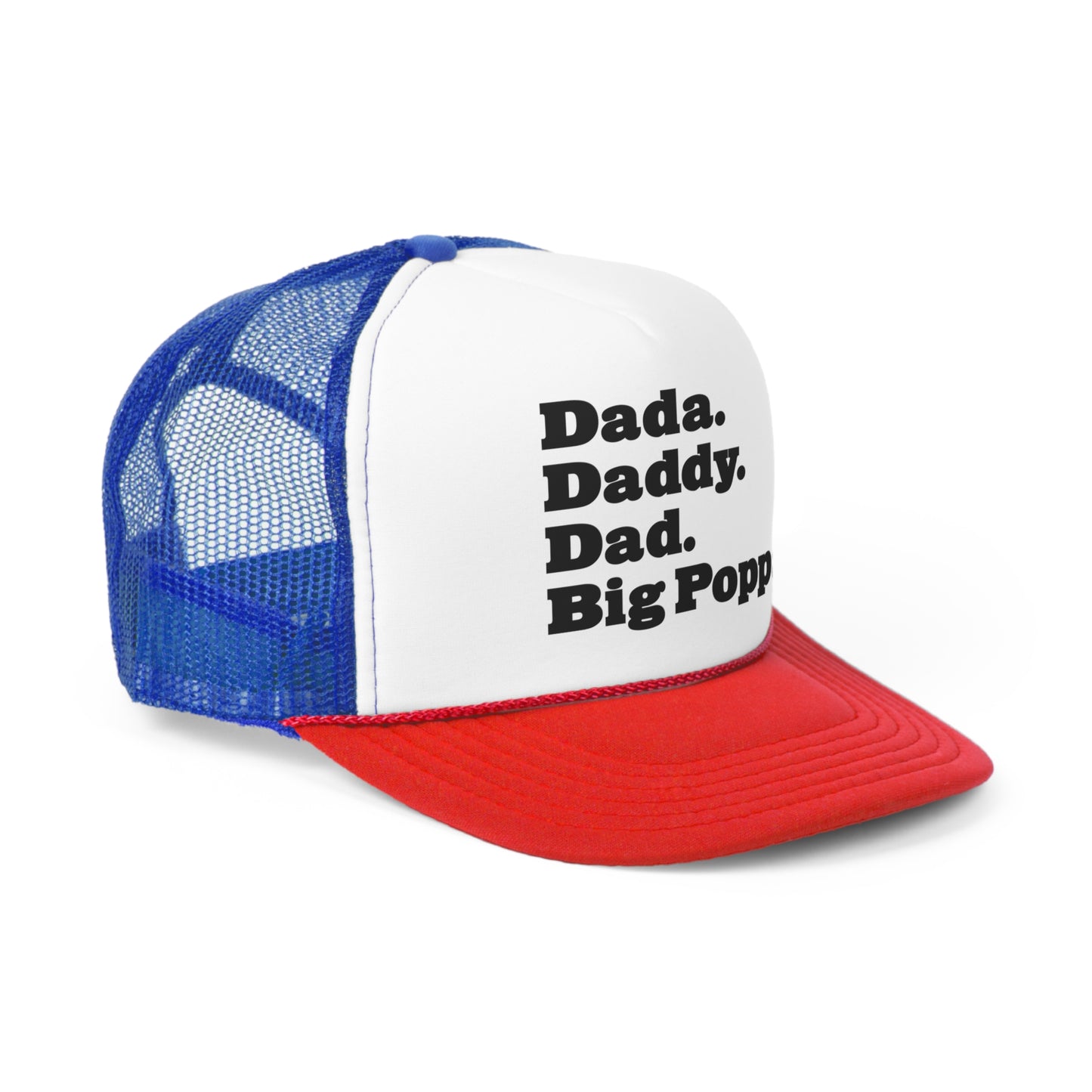 Dada Daddy Dad Big Poppa Snapback Trucker Hat Great Father's Day Gift for Dada Daddy Dad Big Poppa Cap, Hats for Dada Daddy Dad Big Poppa
