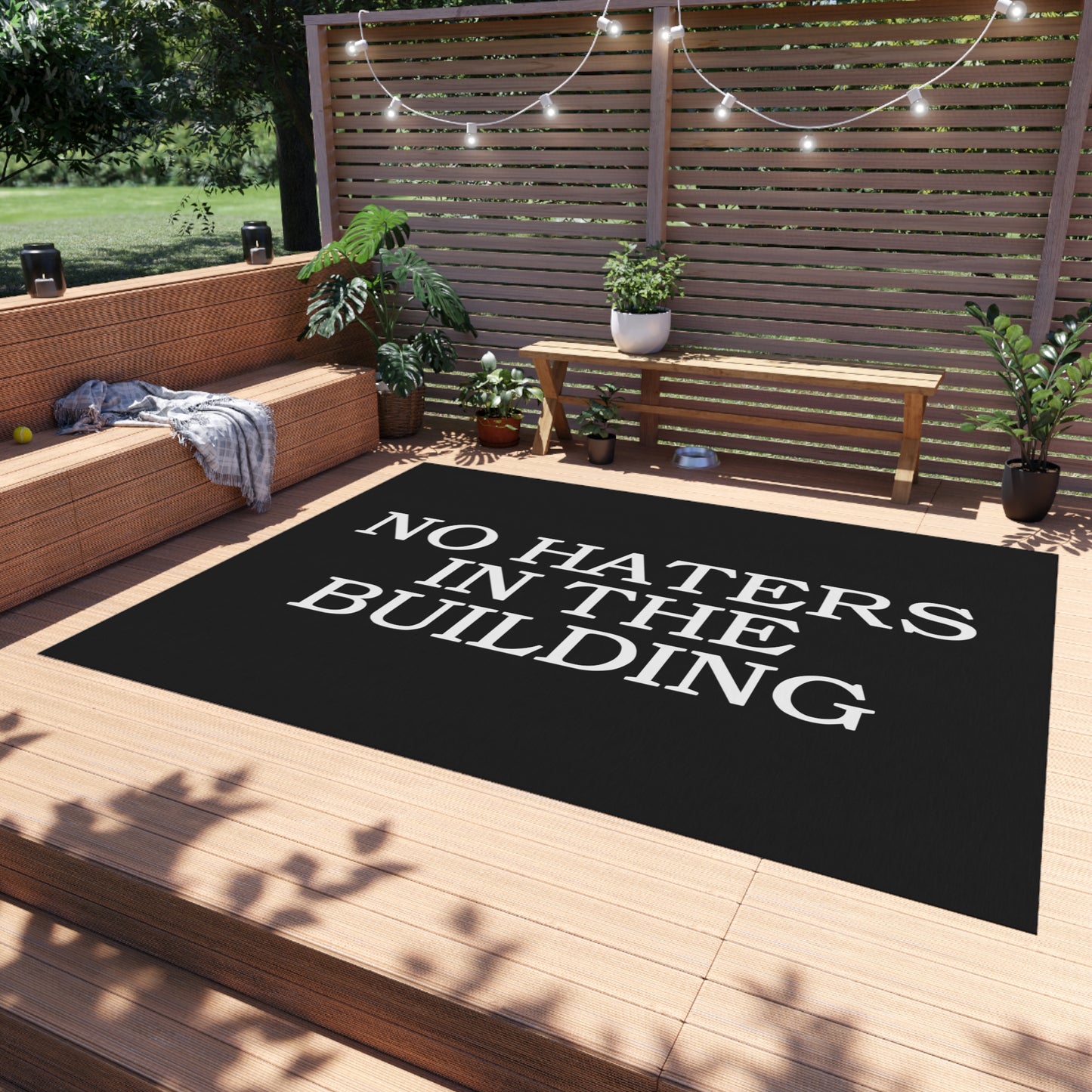 No Haters In The Building Rug Great housewarming Gift No Haters In The Building Outdoor Welcome Mat