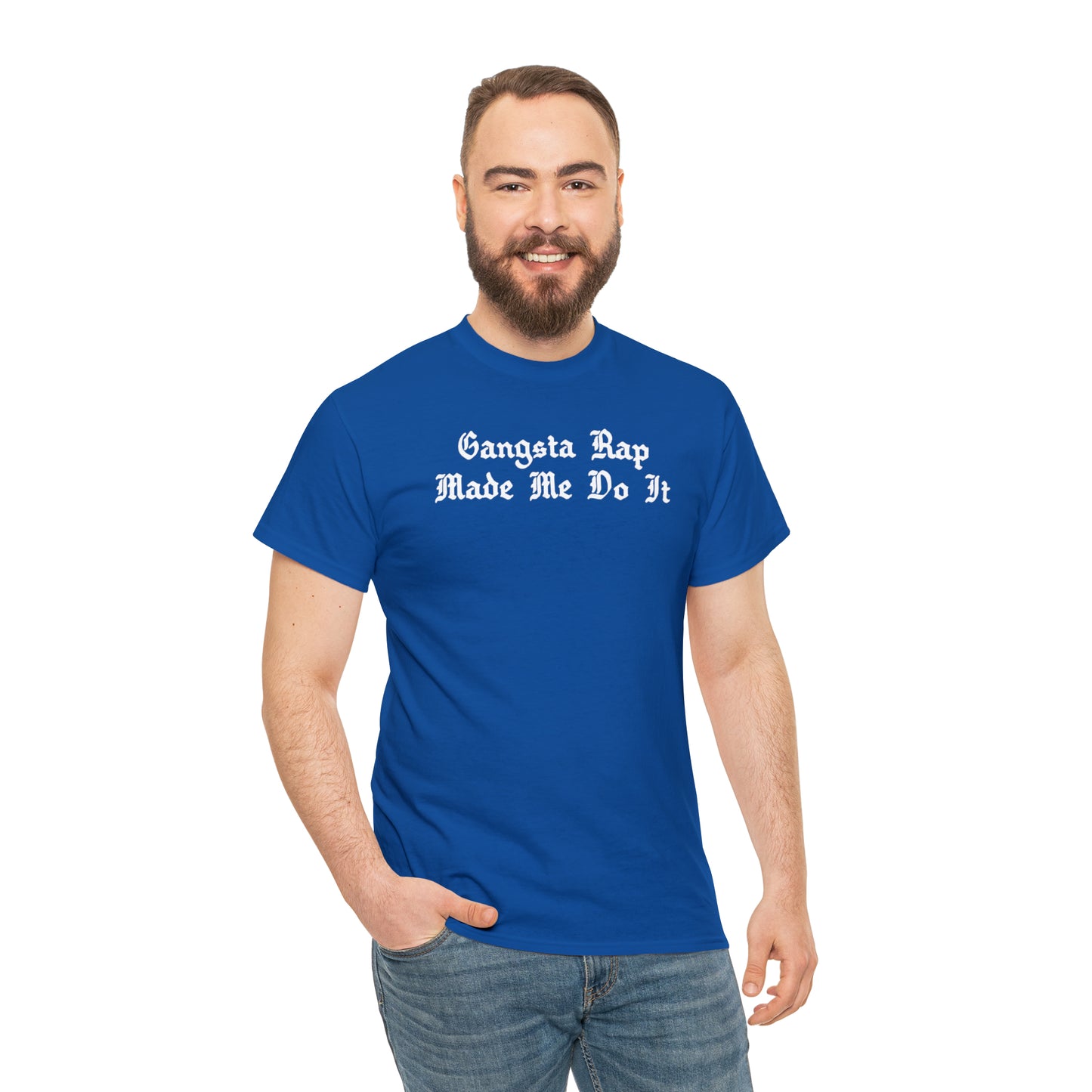 Gangsta Rap Made Me Do It Shirt Great gift for a Hip-Hop & Rap Lover T-Shirt, Rap T-Shirt, Gangsta Rap Tee