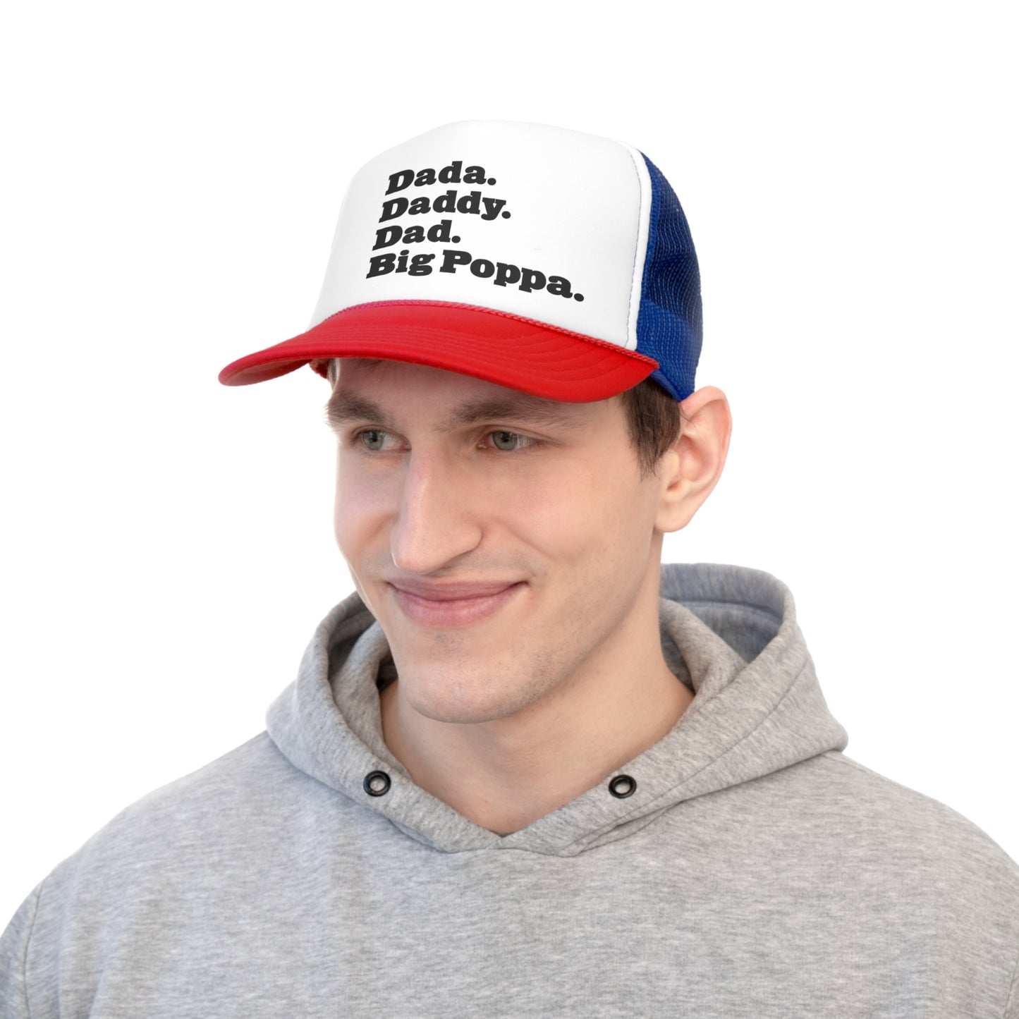Dada Daddy Dad Big Poppa Snapback Trucker Hat Great Father's Day Gift for Dada Daddy Dad Big Poppa Cap, Hats for Dada Daddy Dad Big Poppa