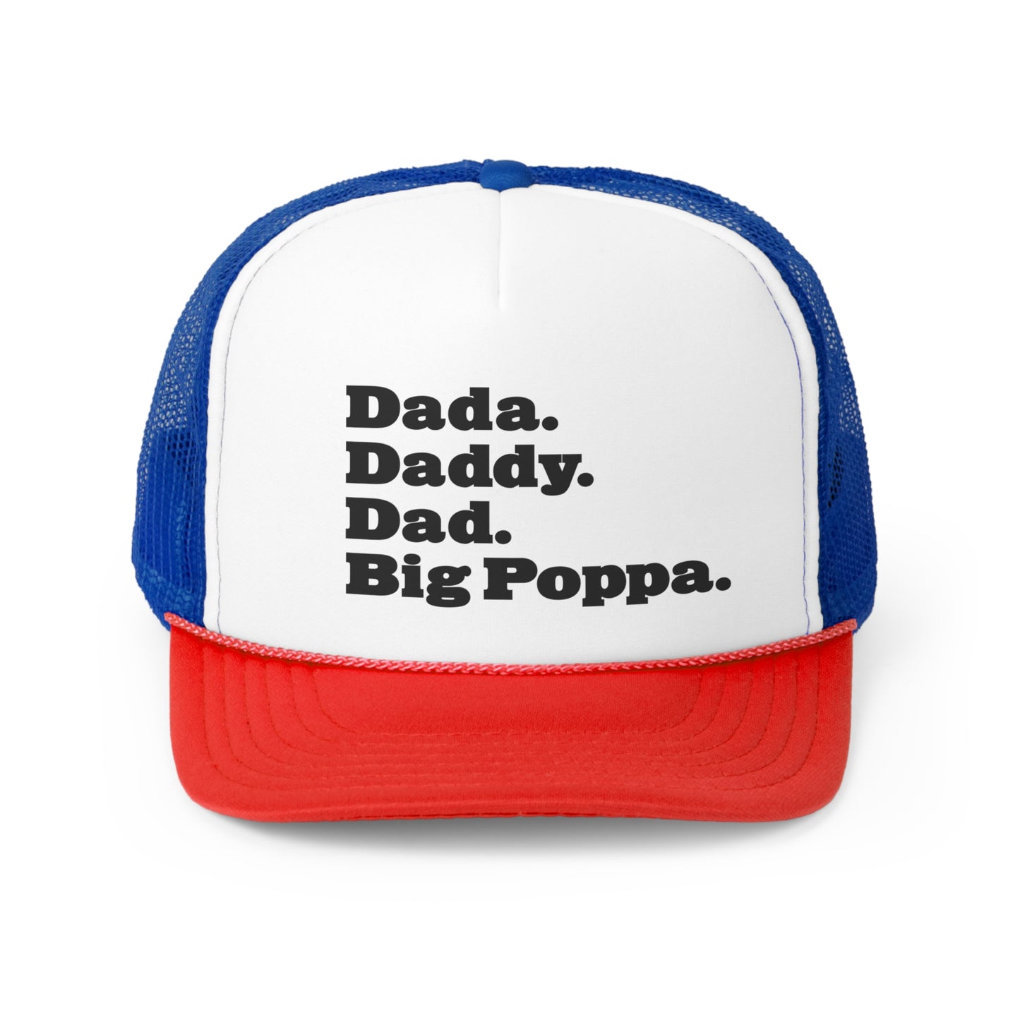 Dada Daddy Dad Big Poppa Snapback Trucker Hat Great Father's Day Gift for Dada Daddy Dad Big Poppa Cap, Hats for Dada Daddy Dad Big Poppa
