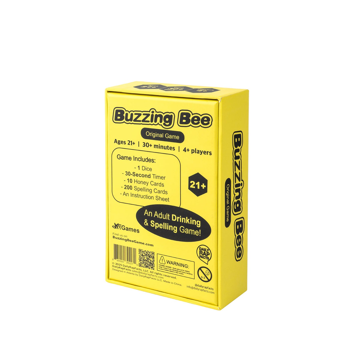 Back of Buzzing Bee Original Game
