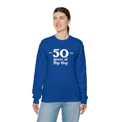 50 years of Hip-Hop Crewneck Sweatshirt Great gift for Rap & Hip-Hop Lover