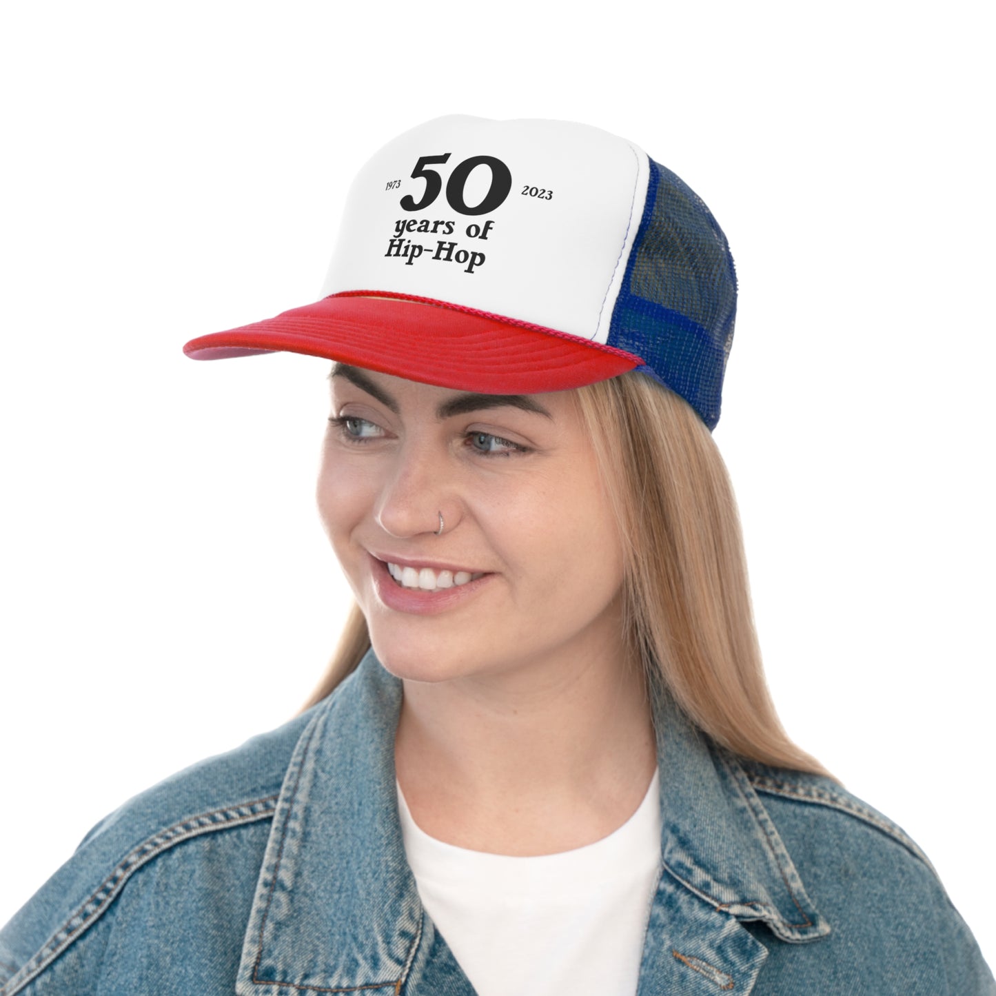 50 years of Hip-Hop Snapback Trucker Hat Great gift for a Hip-Hop & Rap lover, 50 years of Hip-Hop Hat