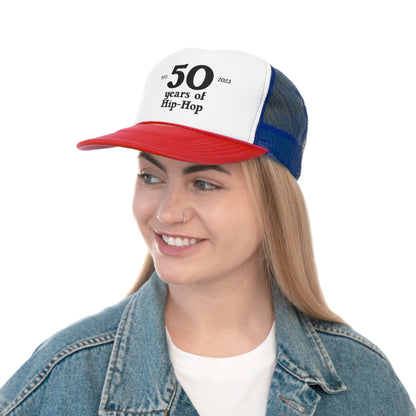 50 years of Hip-Hop Snapback Trucker Hat Great gift for a Hip-Hop & Rap lover, 50 years of Hip-Hop Hat