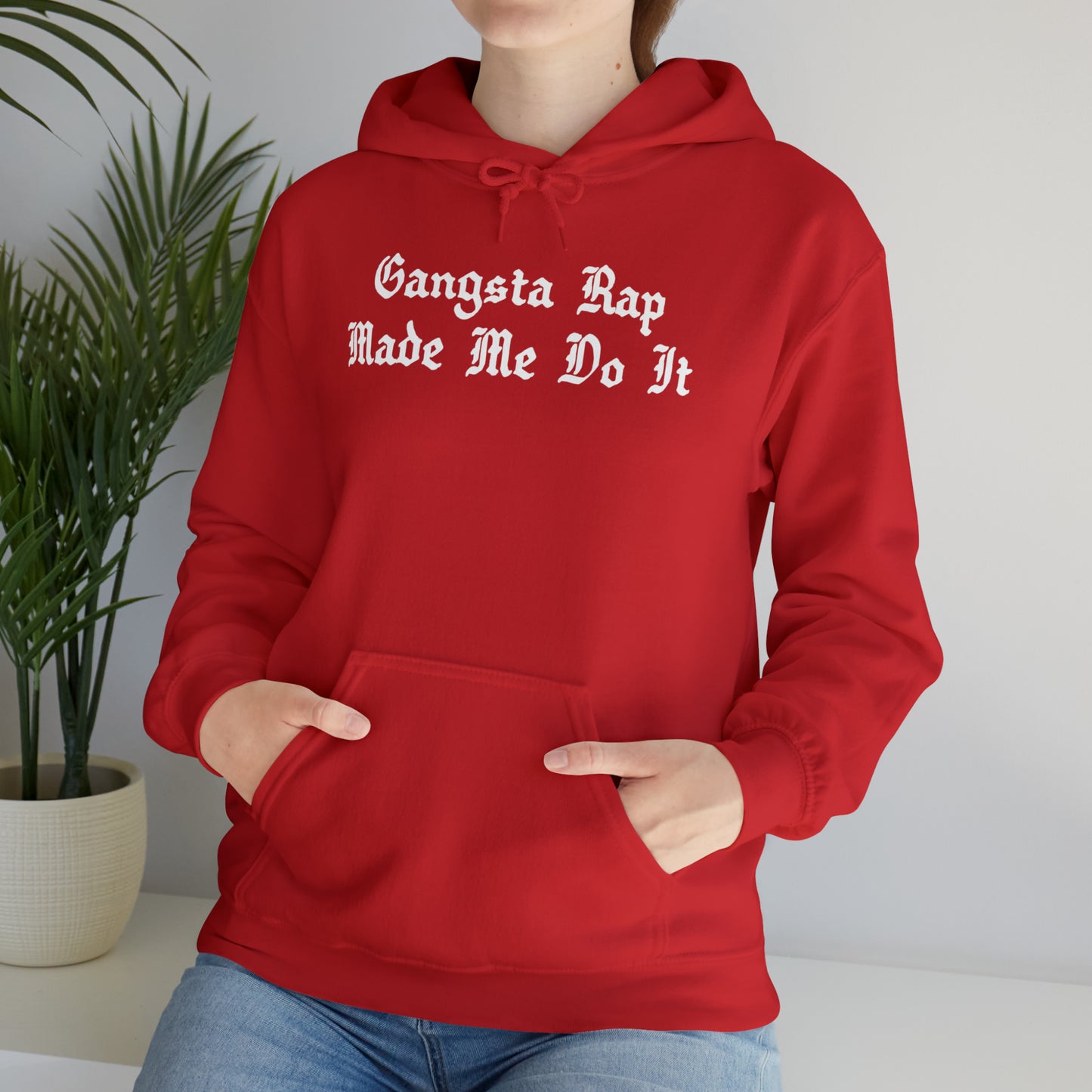 Gangsta Rap Made Me Do It Hoodie Sweatshirt, Rap Hoodie, Funny Hip-Hop Gift