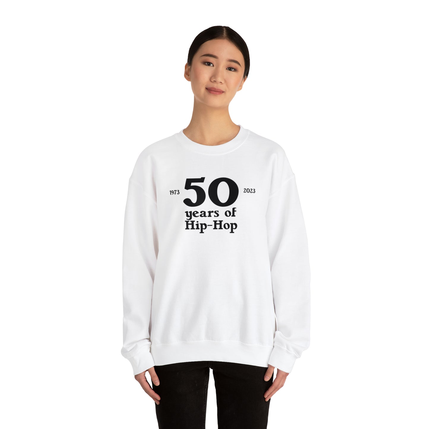 50 years of Hip-Hop Crewneck Sweatshirt Great gift for Rap & Hip-Hop Lover