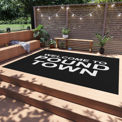 Welcome to Pound Town Rug Great Gift for a friend, Funny Mat Rug