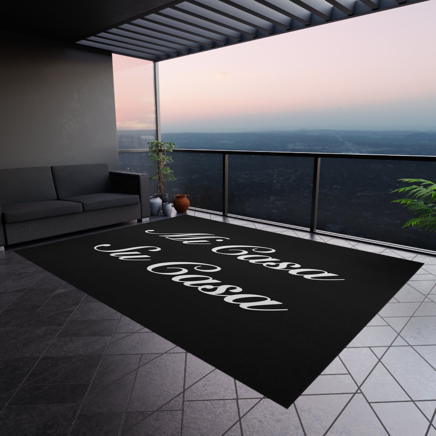 Mi Casa Su Casa Outdoor Welcome Rug