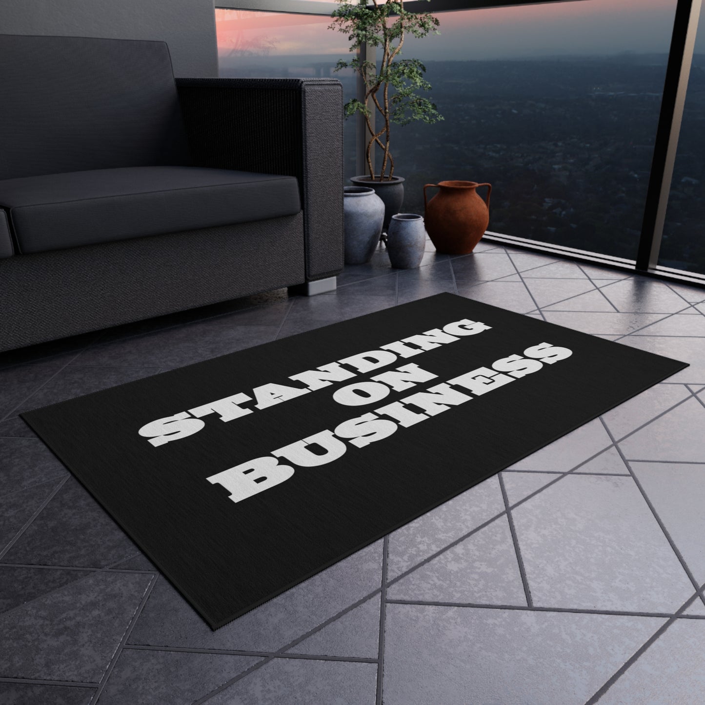 Standing on Business Rug Great Gift for a Business Owner or Entrepreneur Stand on Business Mat Rug for Business