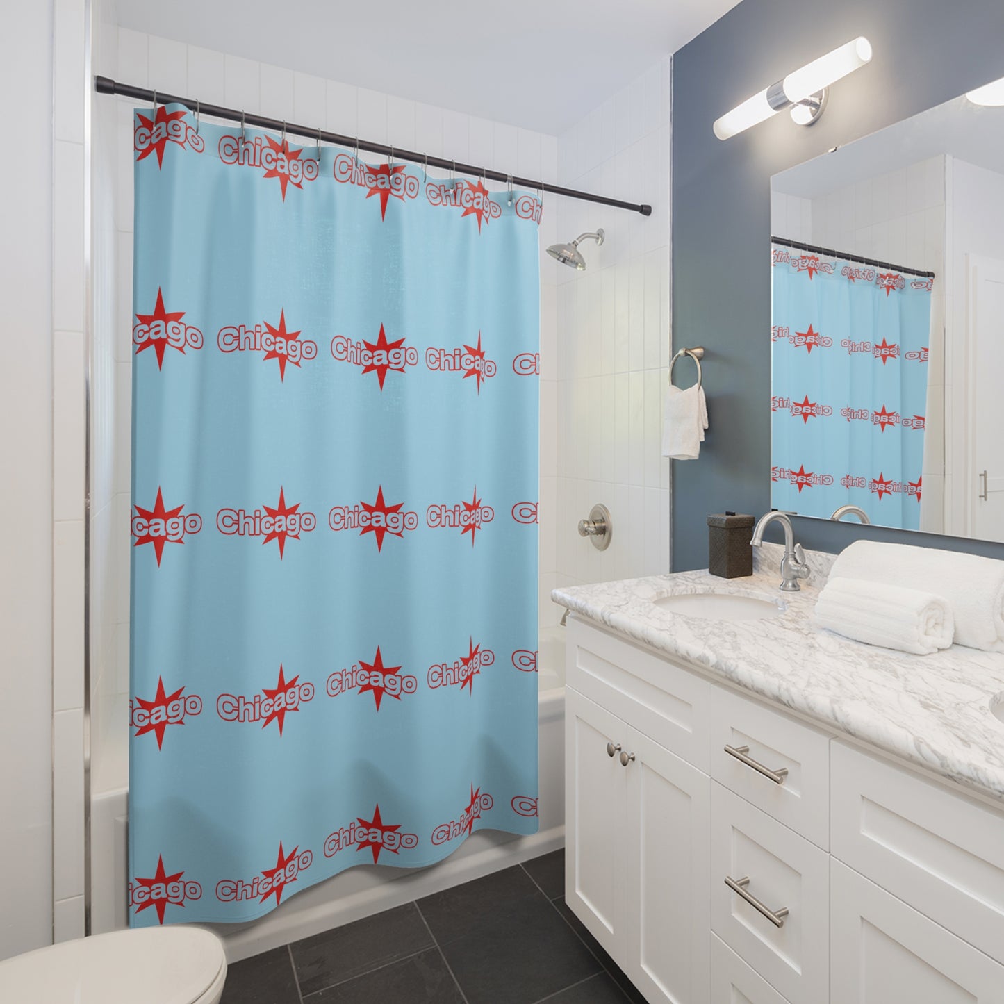 Chicago Shower Curtains 71" × 74"