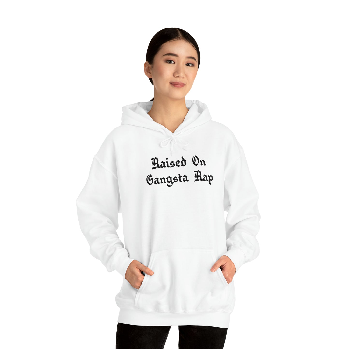 Raised on Gangsta Rap Hoodie Sweatshirt, Rap Hoodie, Funny Hip-Hop Gift