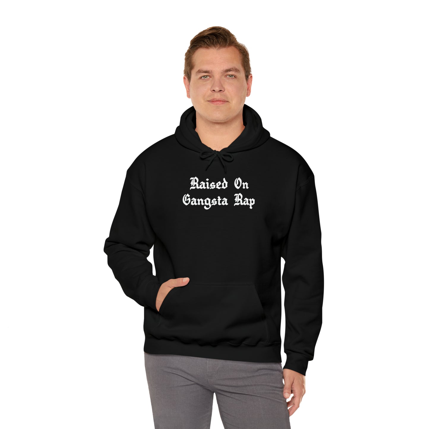 Raised on Gangsta Rap Hoodie Sweatshirt, Rap Hoodie, Funny Hip-Hop Gift