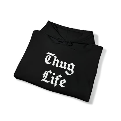 Black Thug Life Hoodie Folded