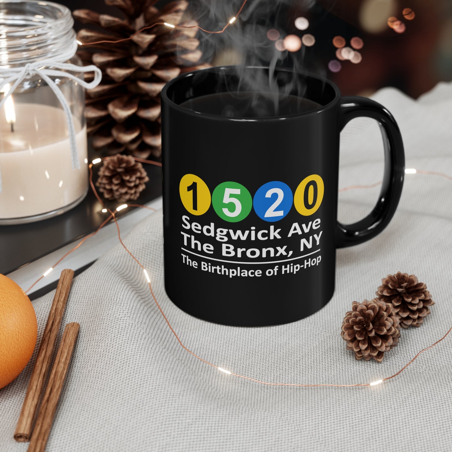 1520 Sedgwick Ave The Bronx, NY The Birthplace of Hip-Hop 11oz Black Mug