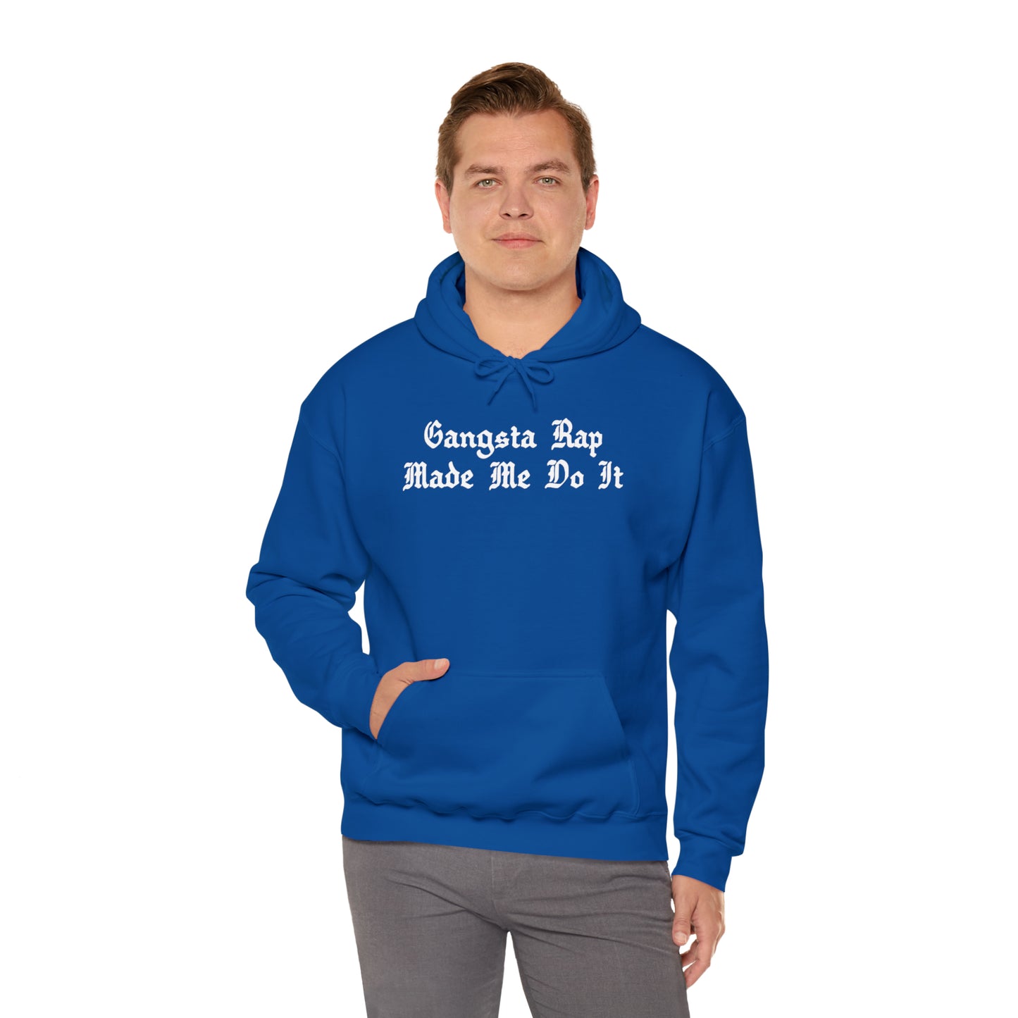 Gangsta Rap Made Me Do It Hoodie Sweatshirt, Rap Hoodie, Funny Hip-Hop Gift