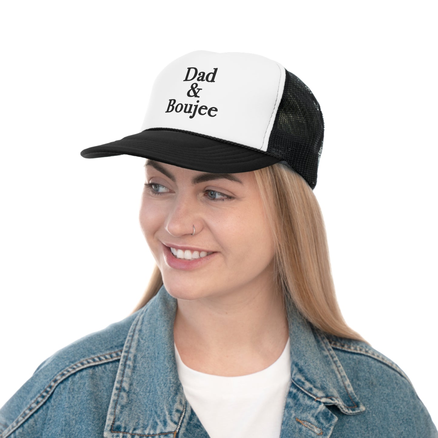 Dad & Boujee Snapback Trucker Hat Great Father's Day Gift for Dad, Hats for Dad