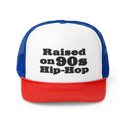 Raised on 90s Hip-Hop Snapback Trucker Hat Great gift for a 90s Hip-Hop & Rap Lover Hat