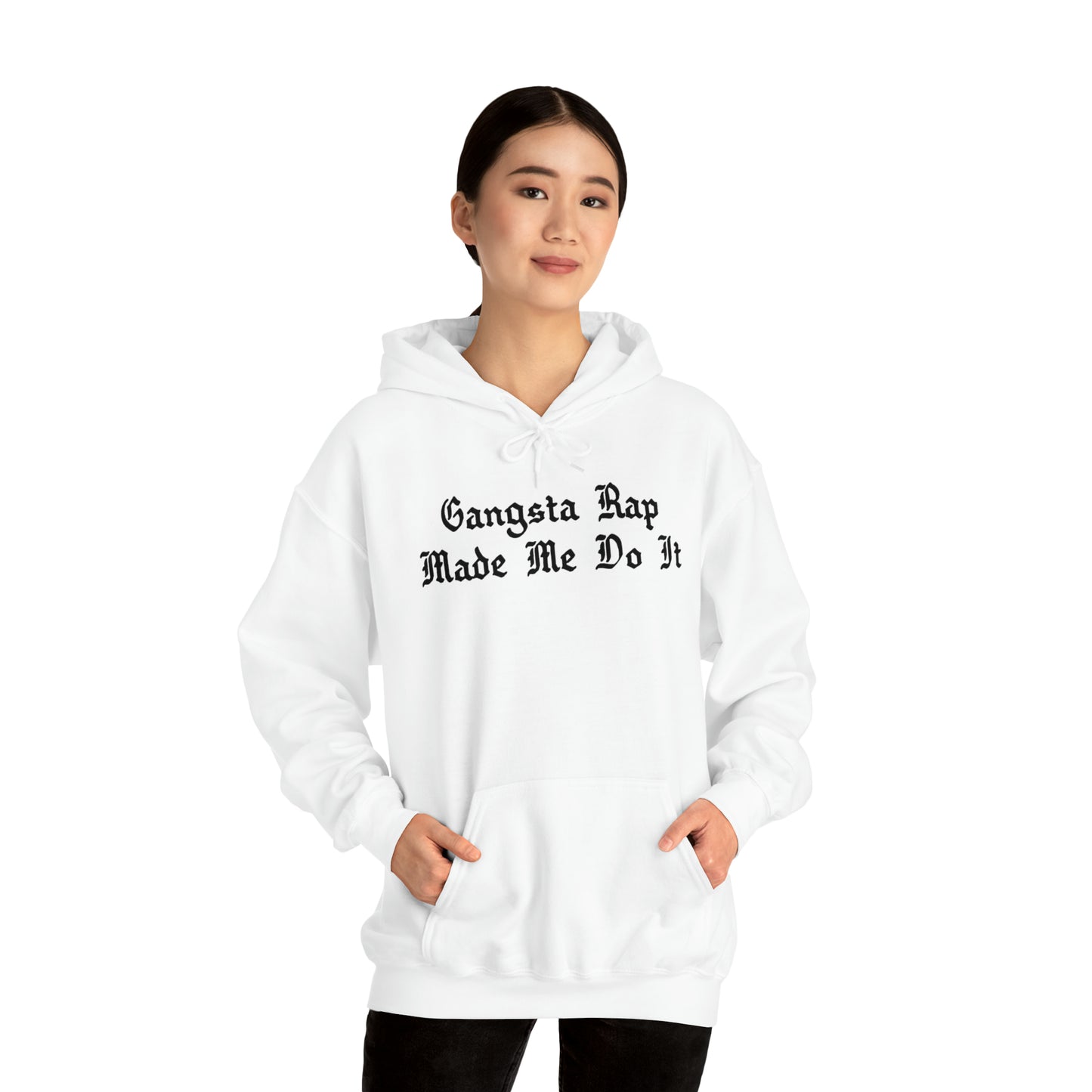 Gangsta Rap Made Me Do It Hoodie Sweatshirt, Rap Hoodie, Funny Hip-Hop Gift