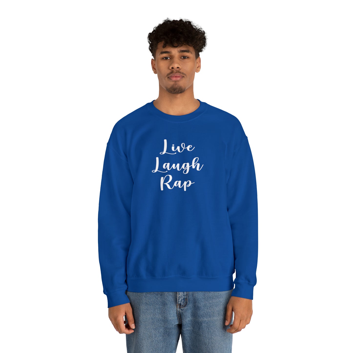 Live Laugh Rap Hip-Hop Crewneck Sweatshirt for Rap & Hip-Hop Lover, Rap Crewneck