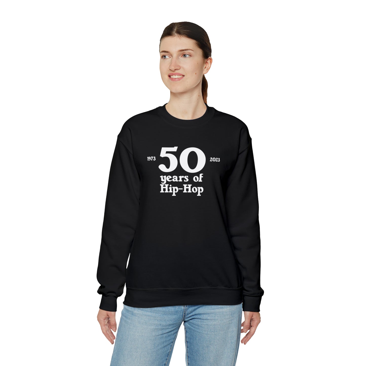 50 years of Hip-Hop Crewneck Sweatshirt Great gift for Rap & Hip-Hop Lover