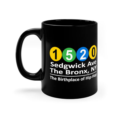 1520 Sedgwick Ave The Bronx, NY The Birthplace of Hip-Hop 11oz Black Mug