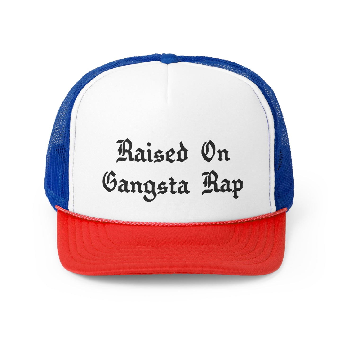 Raised on Gangsta Rap Snapback Trucker Hat Great gift for a Gangsta Hip-Hop & Rap Lover Hat, Rap Hat