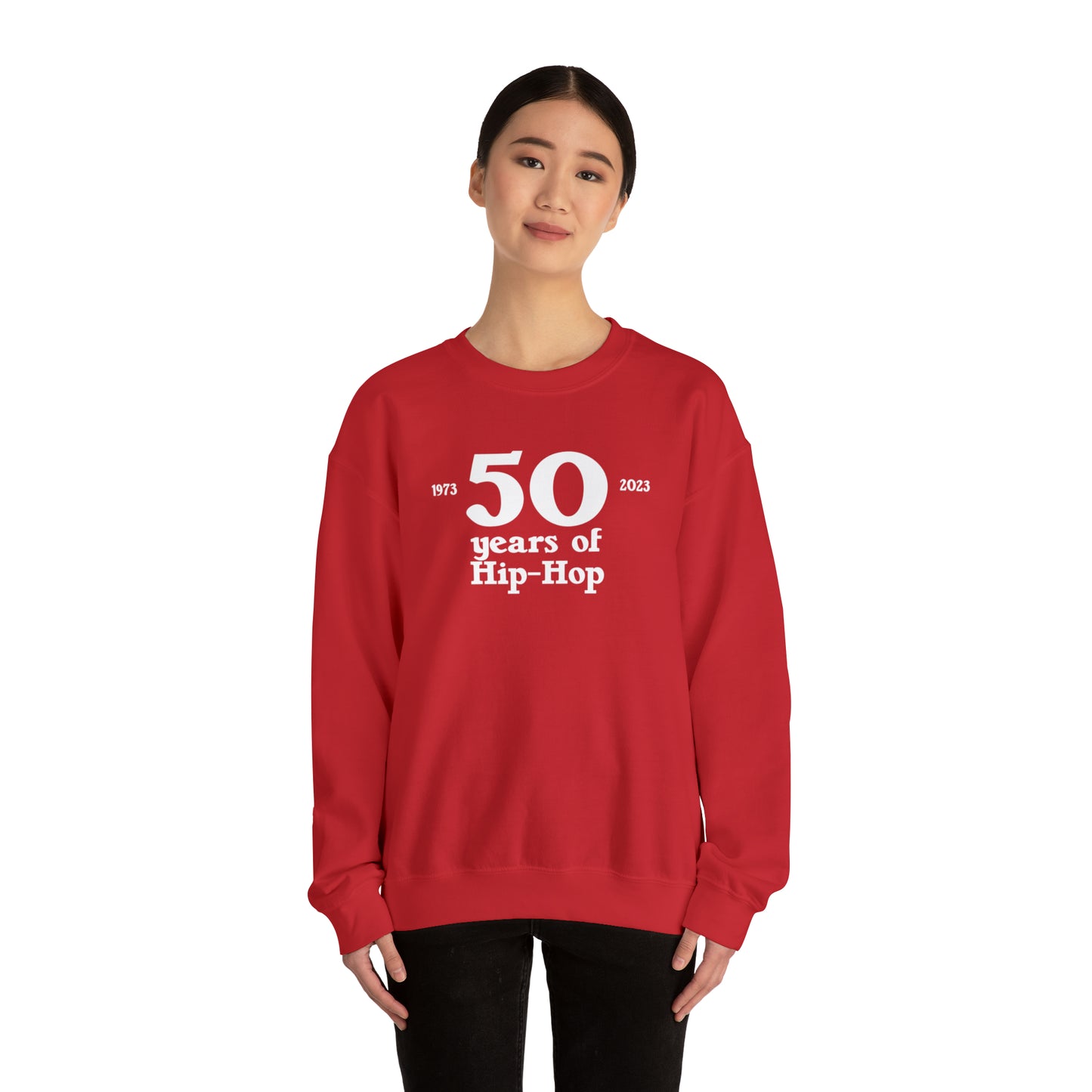 50 years of Hip-Hop Crewneck Sweatshirt Great gift for Rap & Hip-Hop Lover