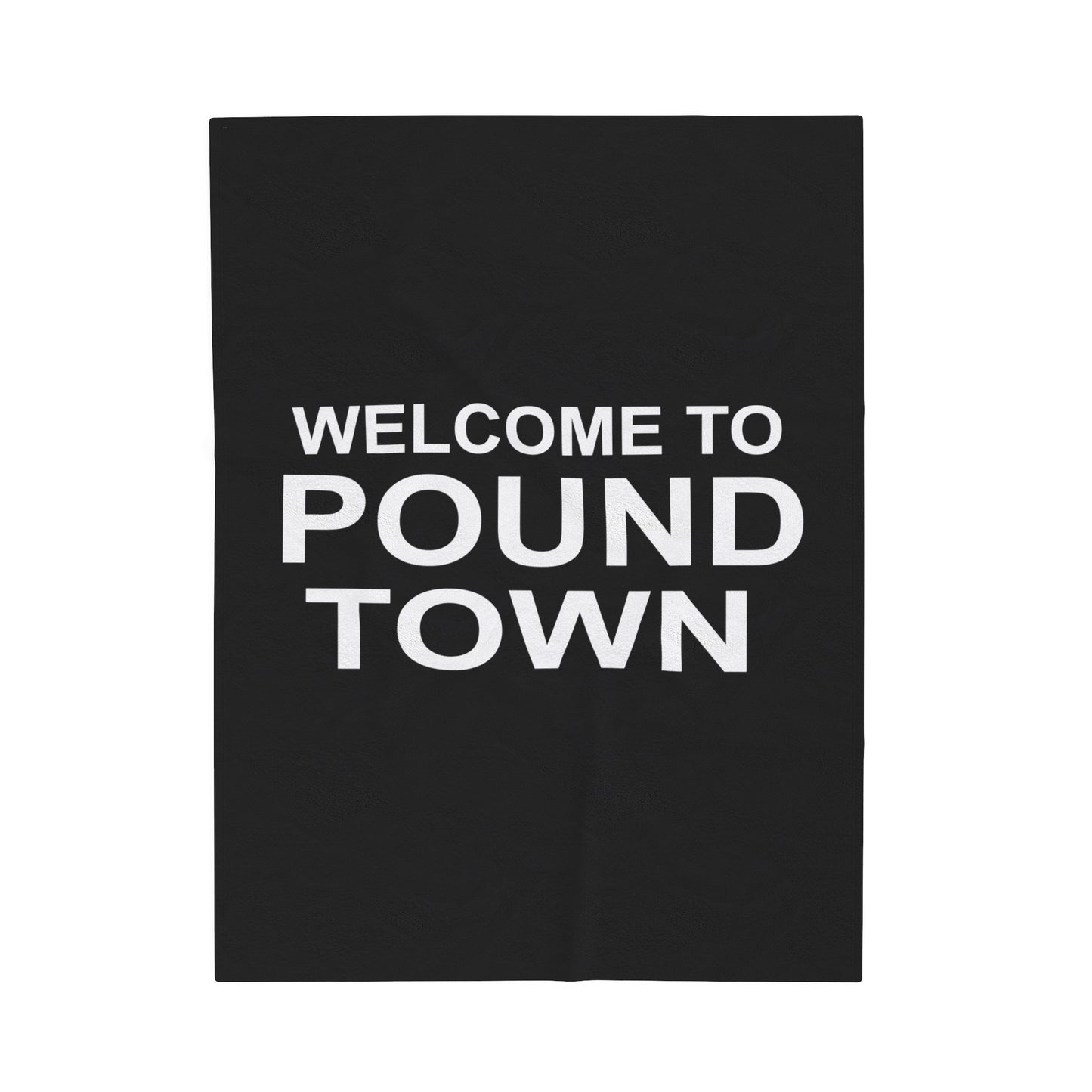 Funny Welcome To Pound Town Blanket Plush Netflix and Chill Blanket