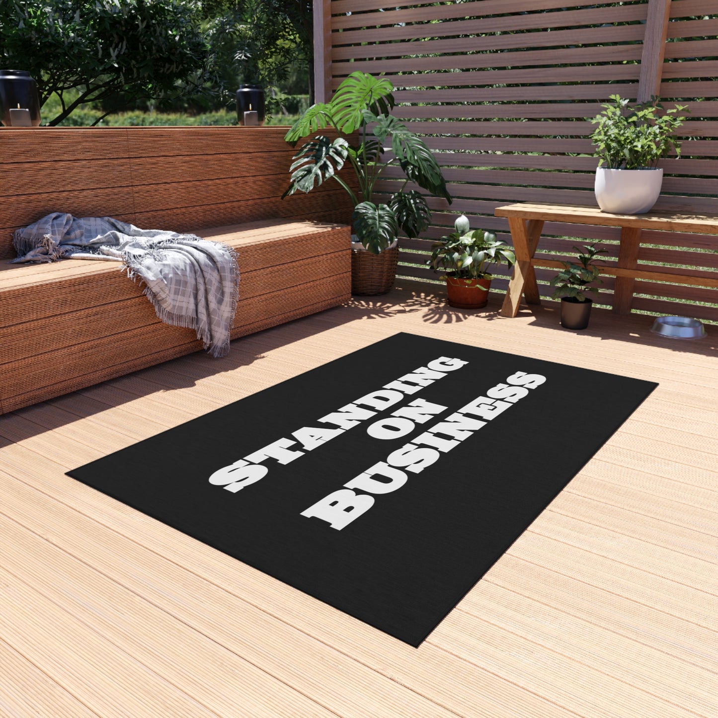 Standing on Business Rug Great Gift for a Business Owner or Entrepreneur Stand on Business Mat Rug for Business