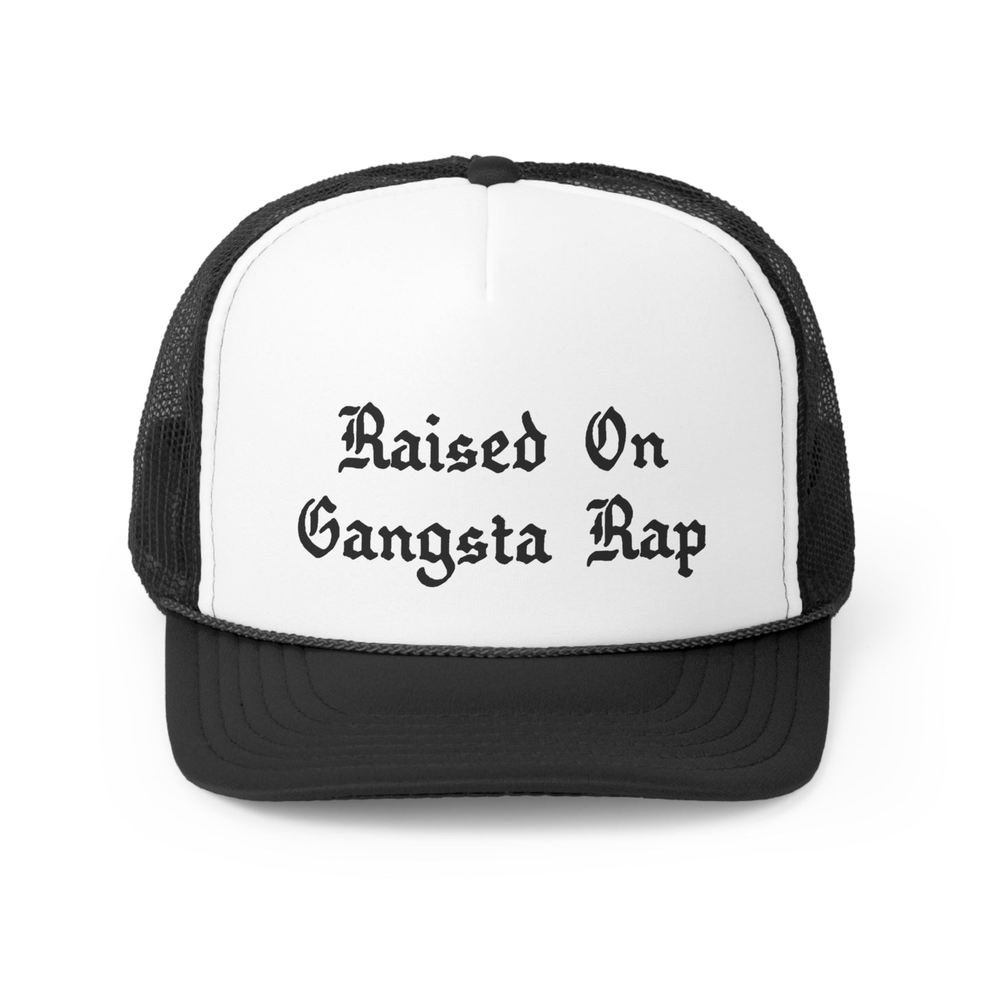 Raised on Gangsta Rap Snapback Trucker Hat Great gift for a Gangsta Hip-Hop & Rap Lover Hat, Rap Hat