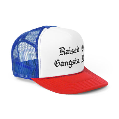 Raised on Gangsta Rap Snapback Trucker Hat Great gift for a Gangsta Hip-Hop & Rap Lover Hat, Rap Hat