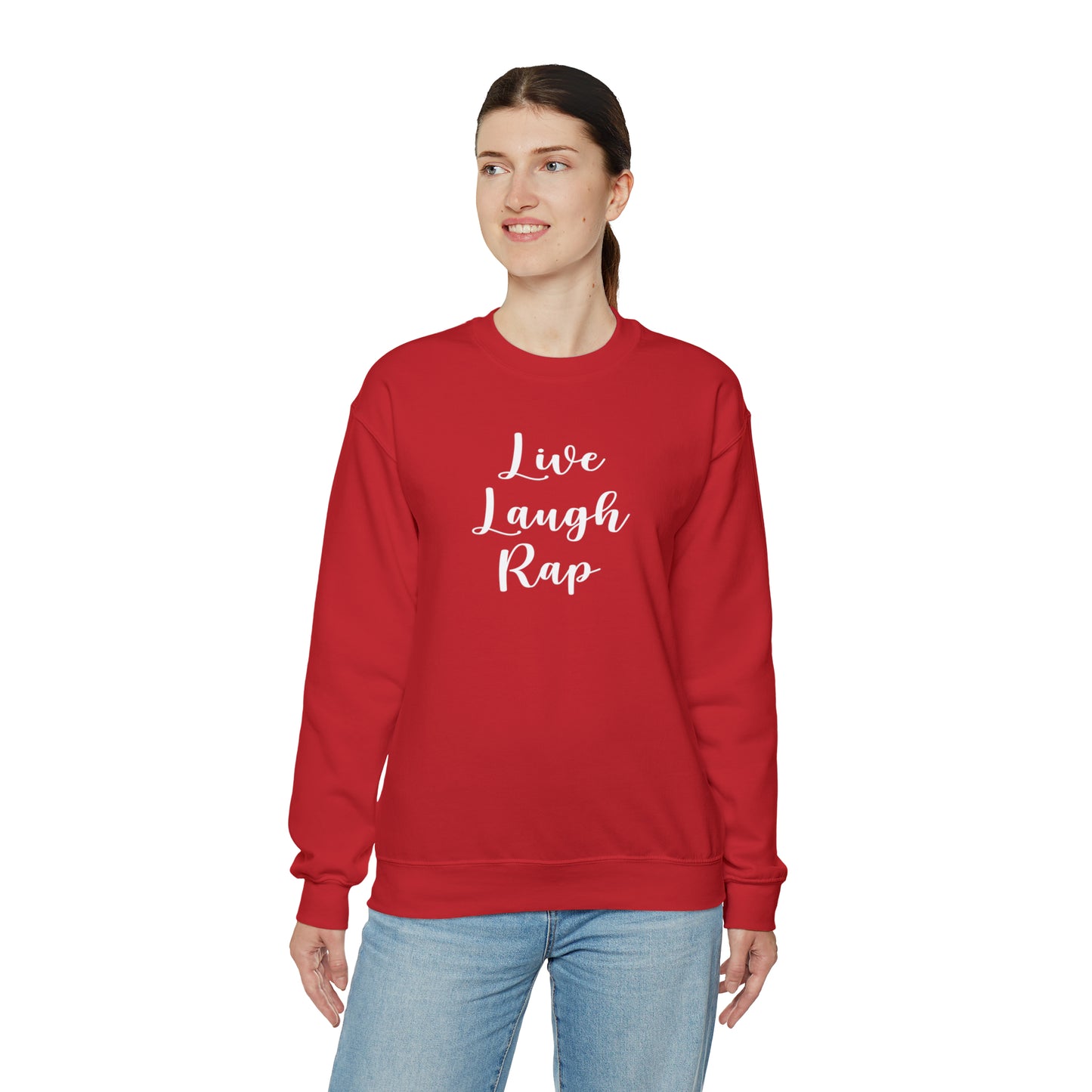 Live Laugh Rap Hip-Hop Crewneck Sweatshirt for Rap & Hip-Hop Lover, Rap Crewneck