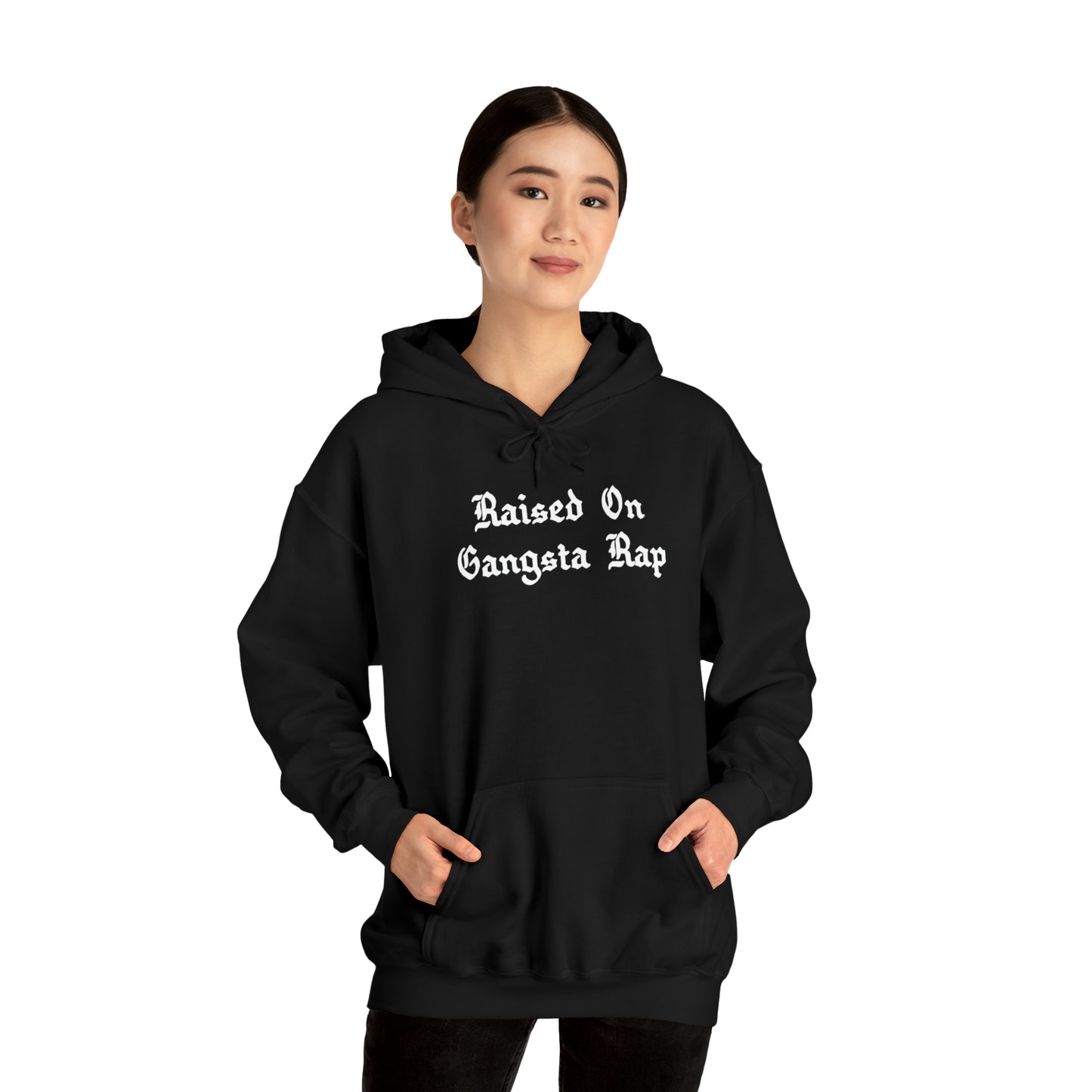 Raised on Gangsta Rap Hoodie Sweatshirt, Rap Hoodie, Funny Hip-Hop Gift