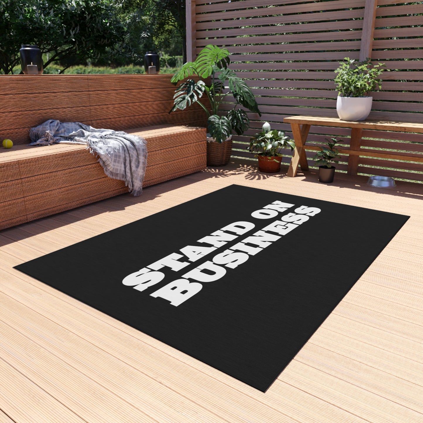 Stand on Business Rug Great Gift for a Business Owner or Entrepreneur Standing on Business Mat