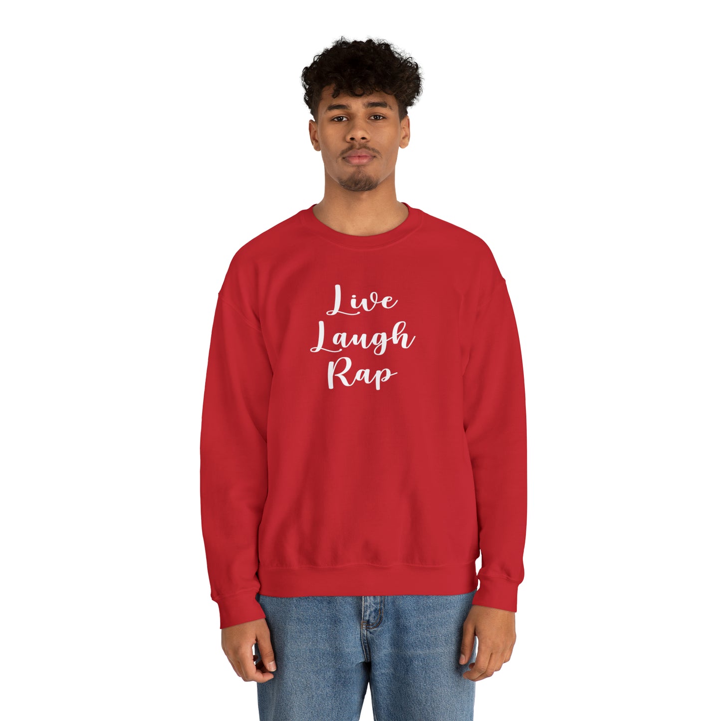 Live Laugh Rap Hip-Hop Crewneck Sweatshirt for Rap & Hip-Hop Lover, Rap Crewneck