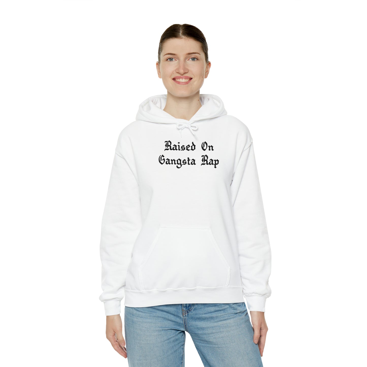 Raised on Gangsta Rap Hoodie Sweatshirt, Rap Hoodie, Funny Hip-Hop Gift