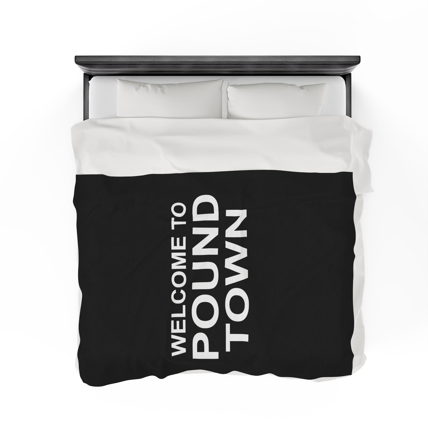 Funny Welcome To Pound Town Blanket Plush Netflix and Chill Blanket
