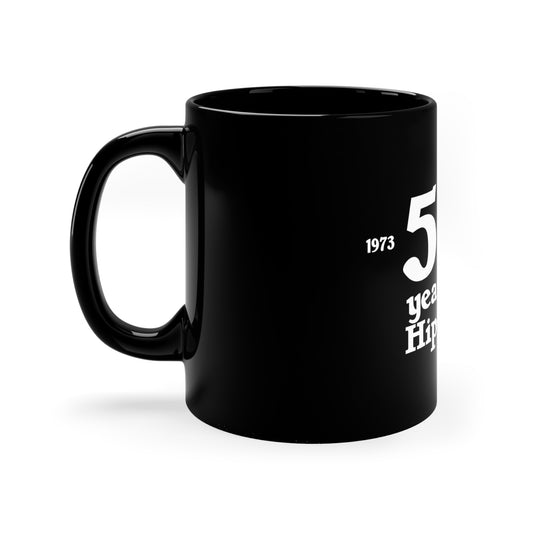 50 years of Hip-Hop 11oz Black Mug Great housewarming Gift, Rap Mug, Hip Hop Gift