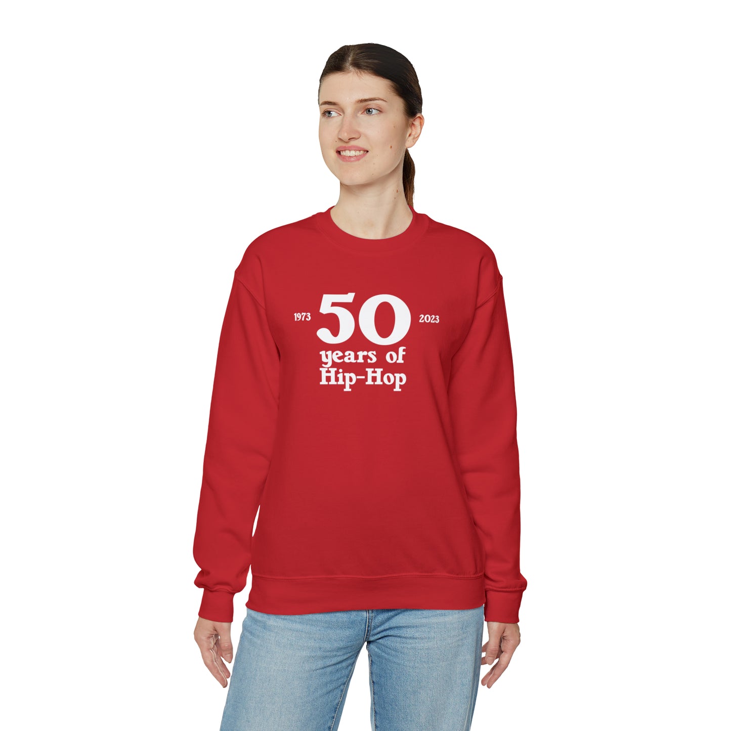 50 years of Hip-Hop Crewneck Sweatshirt Great gift for Rap & Hip-Hop Lover