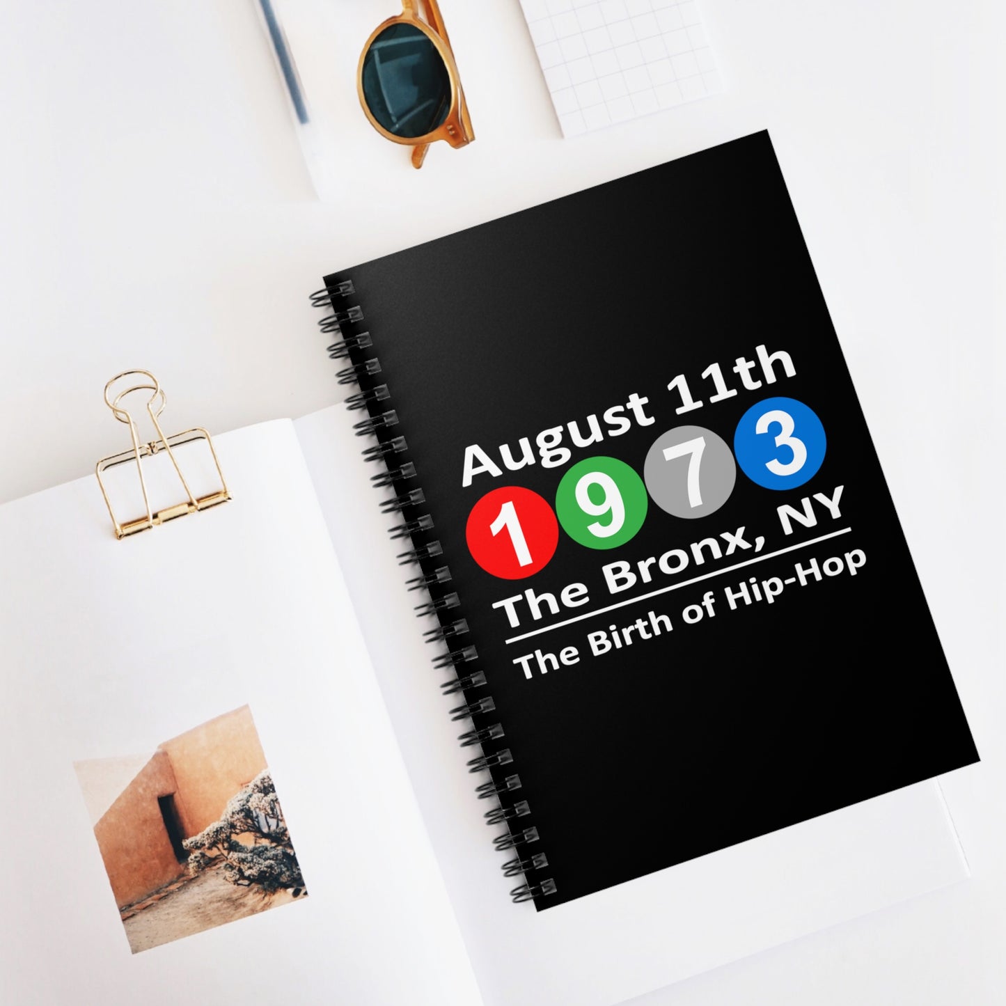 August 11th, 1973 The Bronx, NY The Birth of Hip-Hop Spiral Notebook Great gift for a Rapper or Songwriter