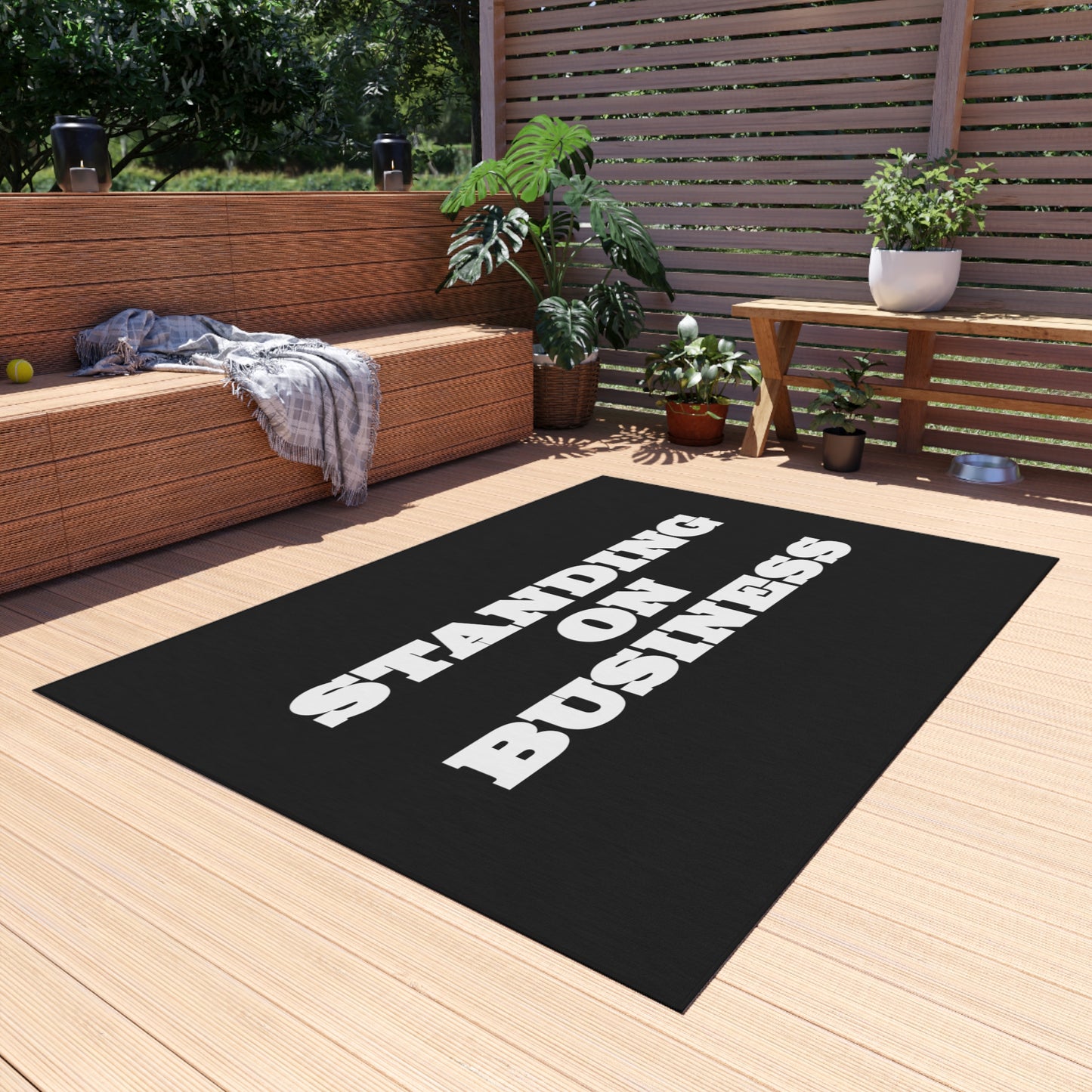 Standing on Business Rug Great Gift for a Business Owner or Entrepreneur Stand on Business Mat Rug for Business