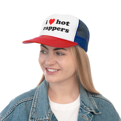 i love hot rappers Snapback Trucker Hat