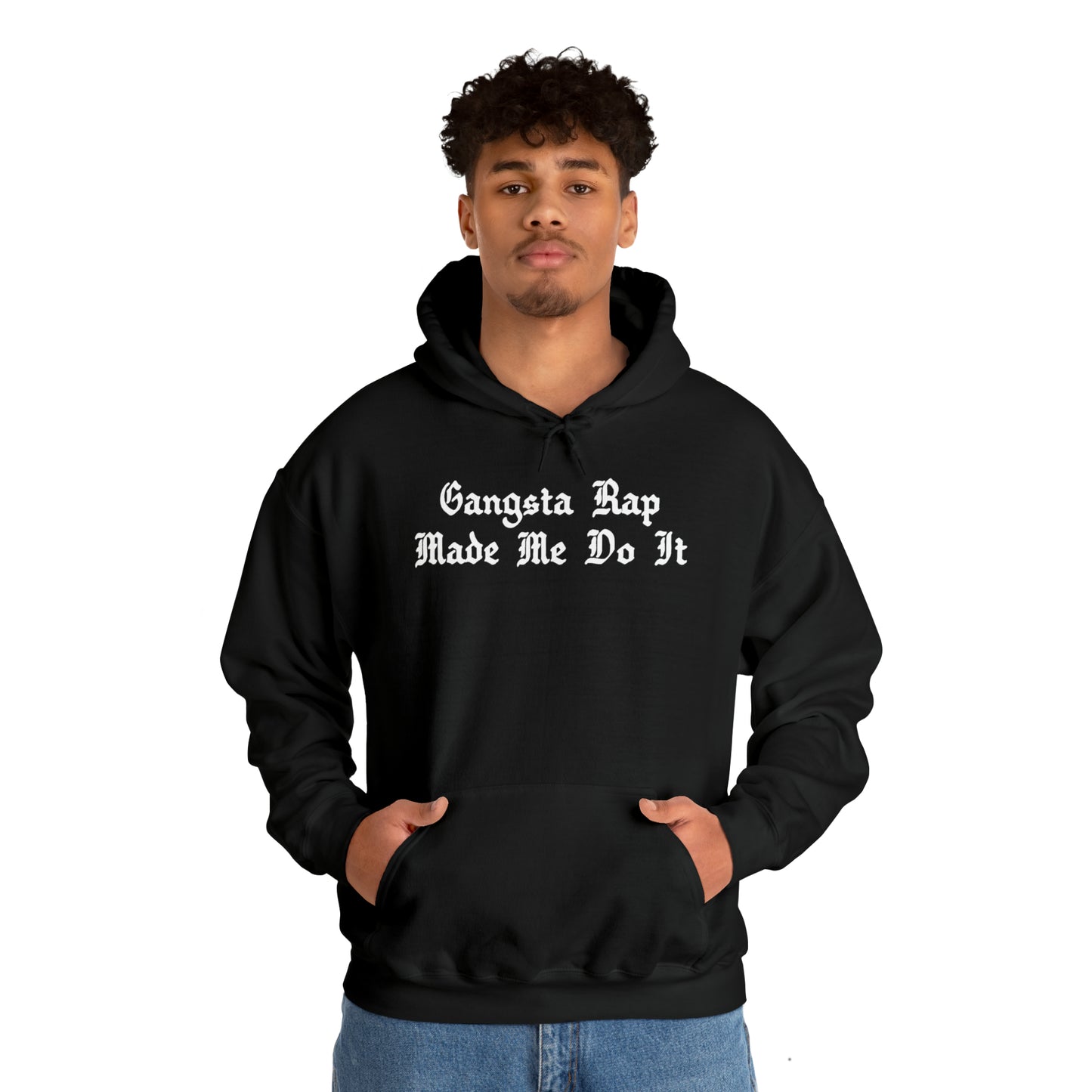 Gangsta Rap Made Me Do It Hoodie Sweatshirt, Rap Hoodie, Funny Hip-Hop Gift