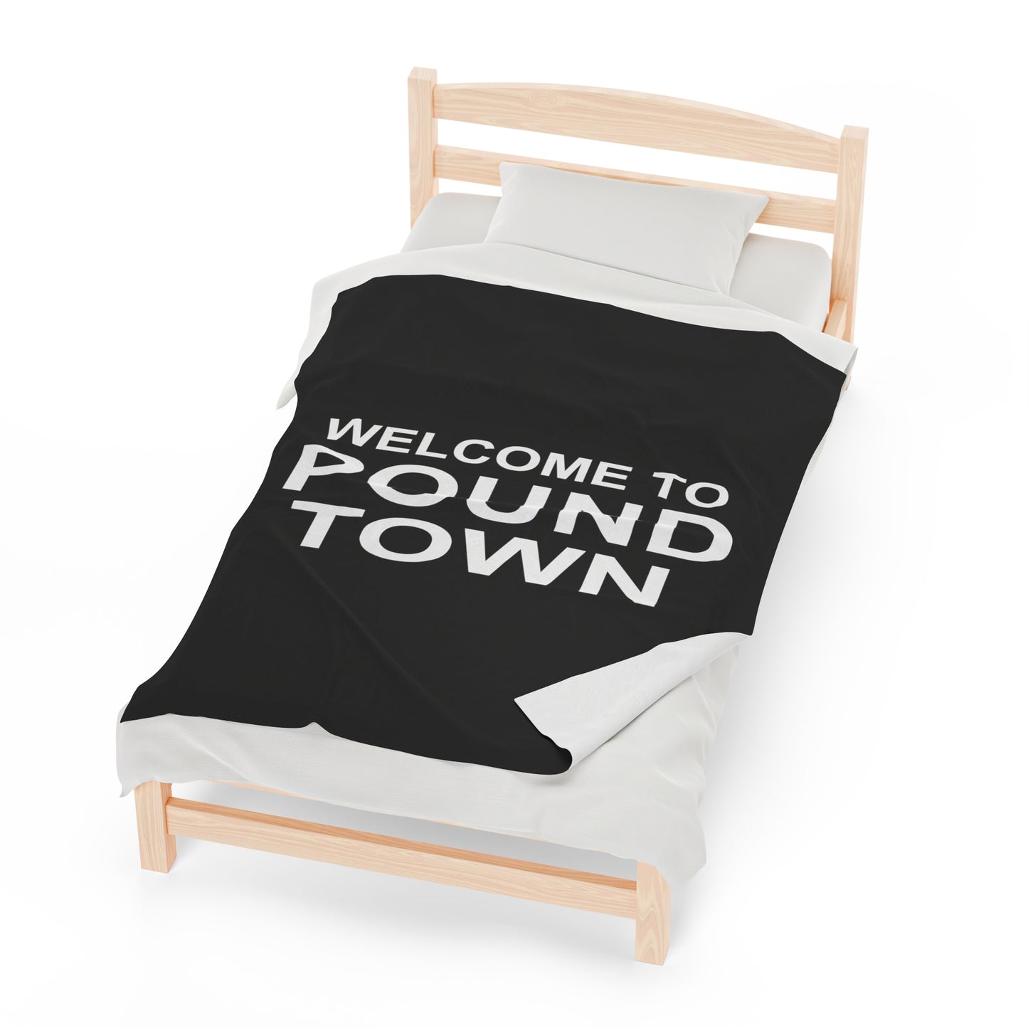 Funny Welcome To Pound Town Blanket Plush Netflix and Chill Blanket