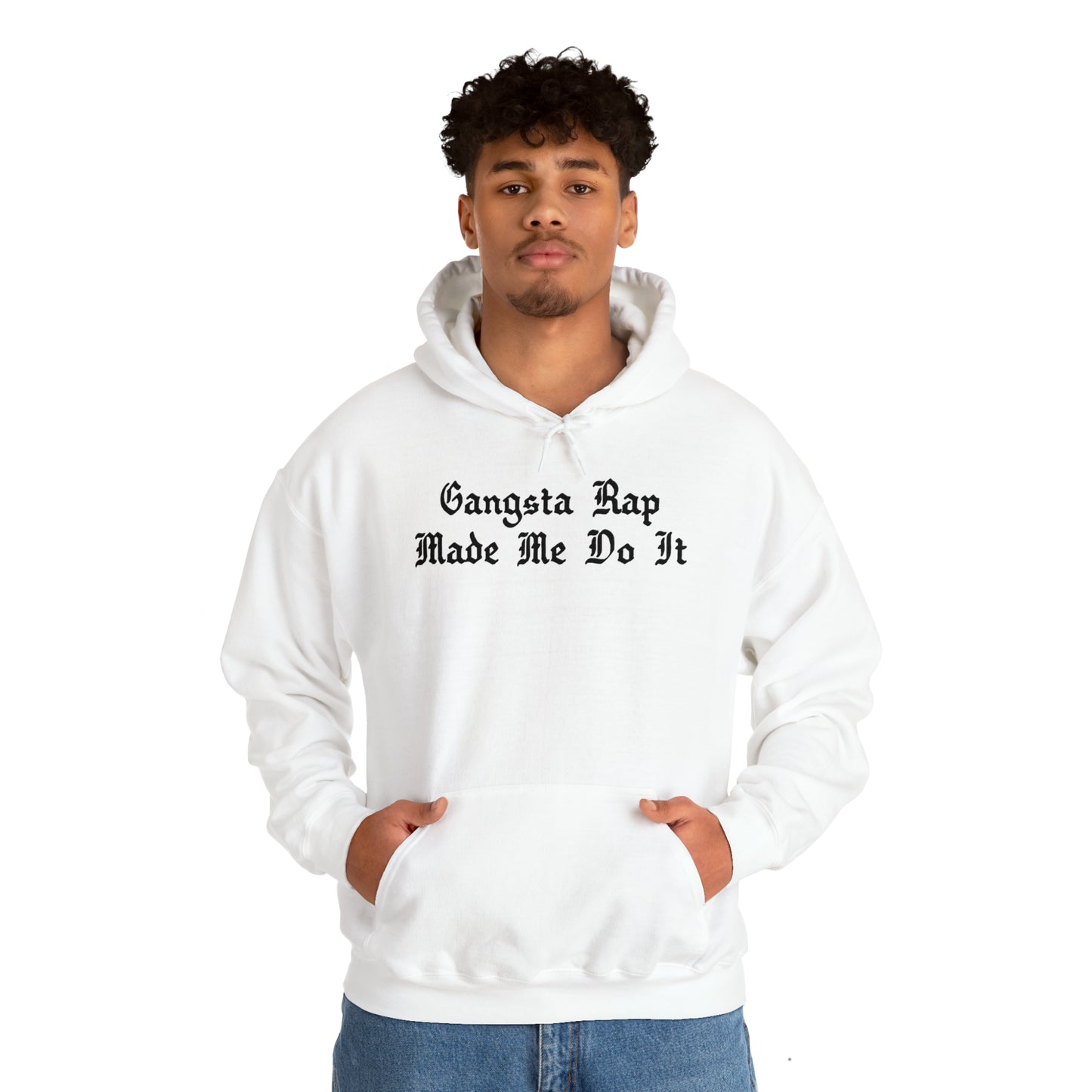 Gangsta Rap Made Me Do It Hoodie Sweatshirt, Rap Hoodie, Funny Hip-Hop Gift