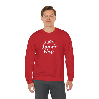 Live Laugh Rap Hip-Hop Crewneck Sweatshirt for Rap & Hip-Hop Lover, Rap Crewneck