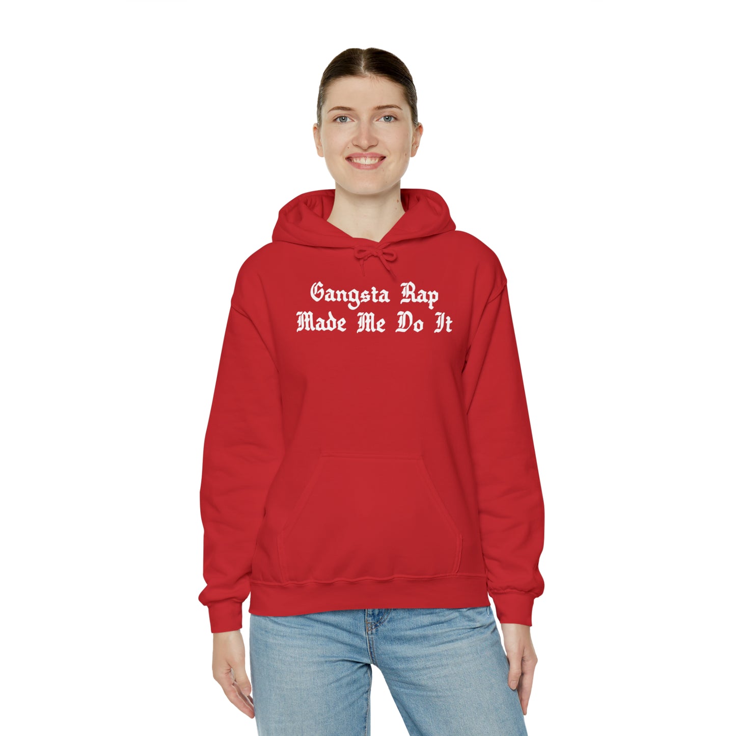 Gangsta Rap Made Me Do It Hoodie Sweatshirt, Rap Hoodie, Funny Hip-Hop Gift