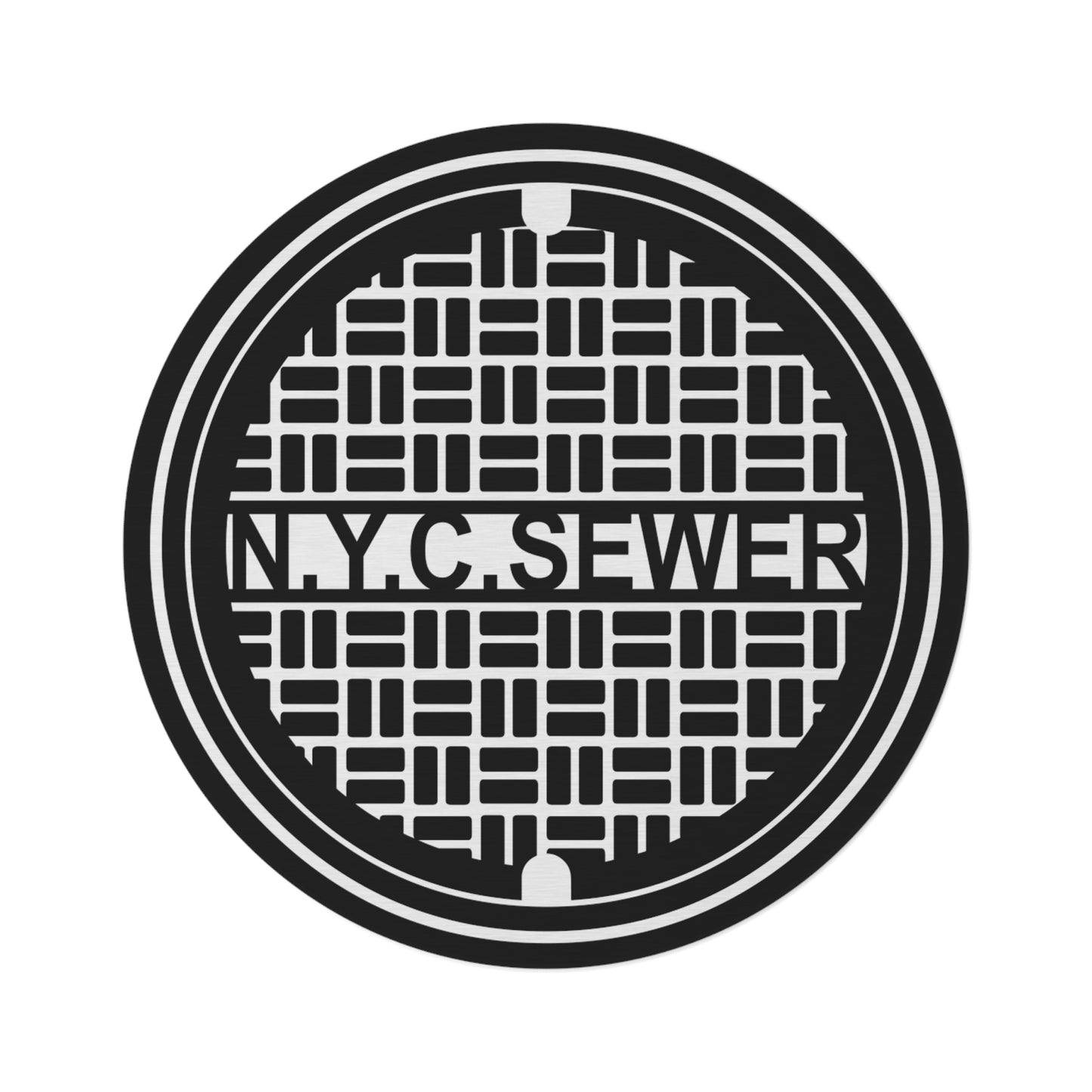 N.Y.C. Sewer Round Rug