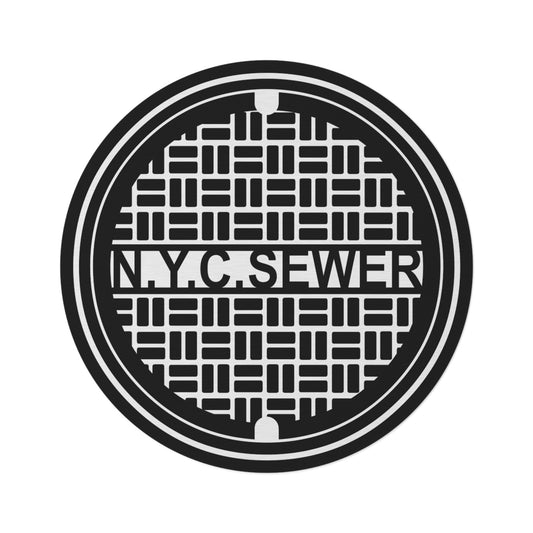 N.Y.C. Sewer Round Rug
